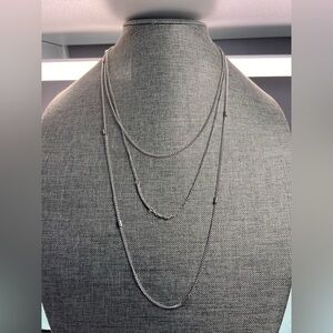 Chic Silver Multi-Layer Necklace